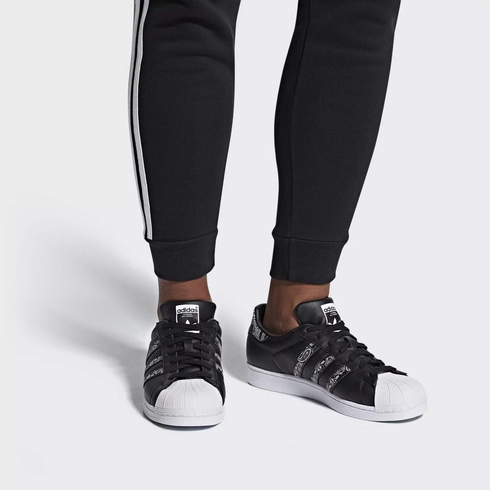 Adidas Superstar Tenis Negros Para Hombre (MX-41653)